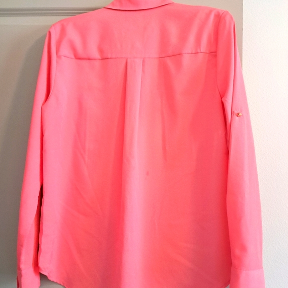 Premise Coral Button Down Career Blouse Size M. - Picture 6 of 8